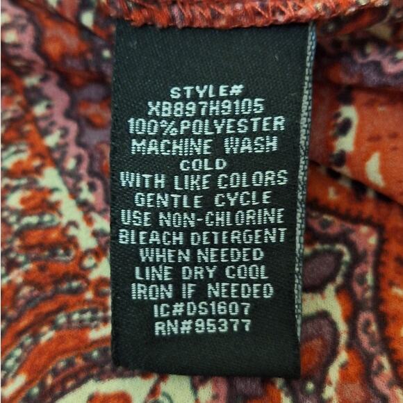 Sanctuary Shirt Women Small Anthropologie Paisley Pullover Classic Office Preppy - Picture 8 of 8